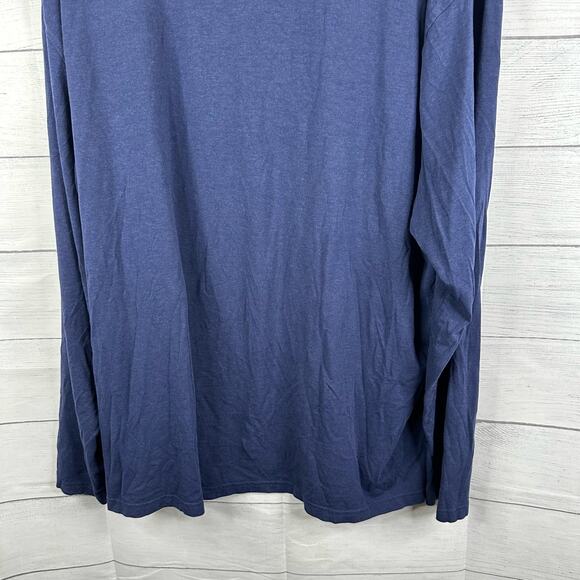 Coolibar Mens size XXL Long Sleeve Sun Protection T-Shirt UPF 50 Crew Neck Blue - Picture 7 of 10